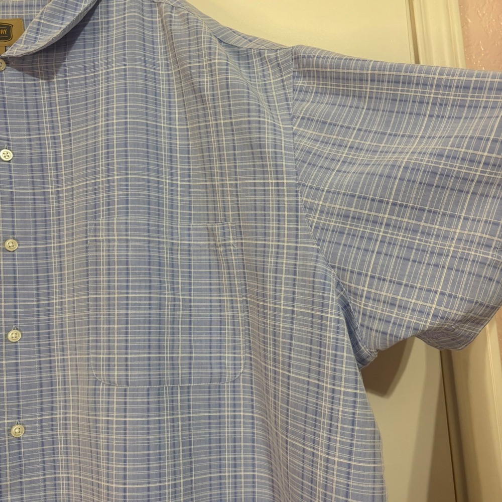 The Foundry Supply Co. Bundle Mens 4XL Button Down Polo Shirt Short Sleeve Blue‎ - Picture 3 of 15